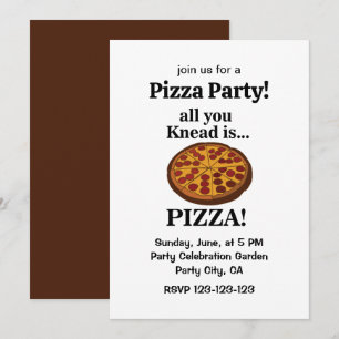 Pepperoni-Pizza-Party Einladung