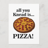 Pepperoni Pizza Party Funny Postkarte (Vorderseite)