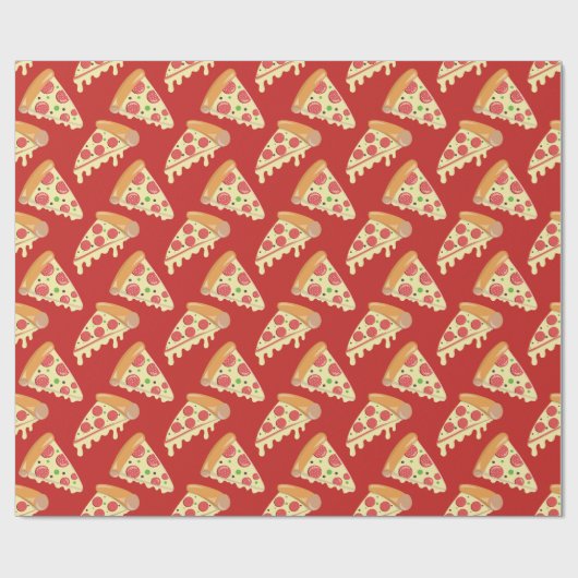 Pepperoni Pizza Party Geschenkpapier (Flach)