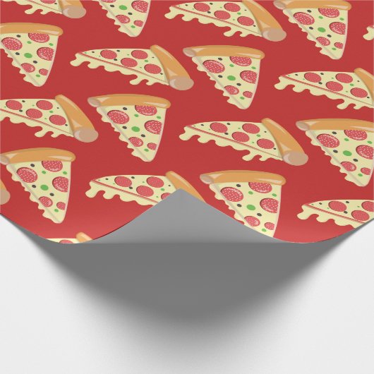Pepperoni Pizza Party Geschenkpapier (Ecke)