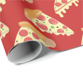 Pepperoni Pizza Party Geschenkpapier (Rolleneckpunkt)