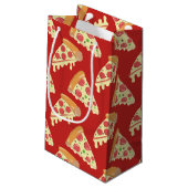 Pepperoni Pizza Party Kleine Geschenktüte (Rückseite Schrägansicht)