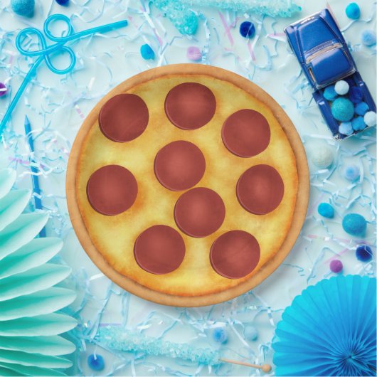 Pepperoni Pizza Party Pappteller (Party)