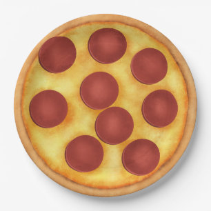 Pepperoni Pizza Party Pappteller