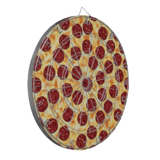 Pepperoni Pizza Pattern Dartscheibe (Vorderseite Links)