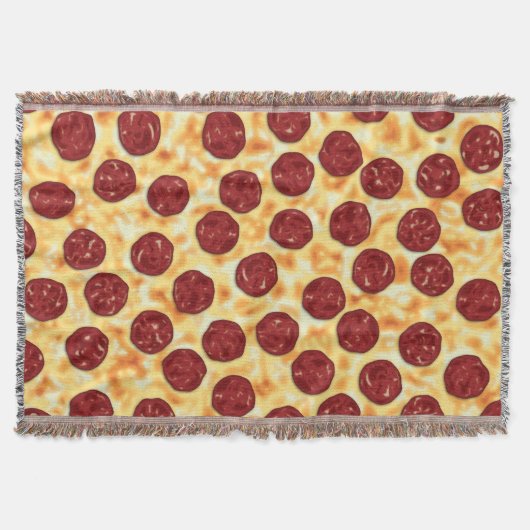 Pepperoni Pizza Pattern Decke (Vorderseite)
