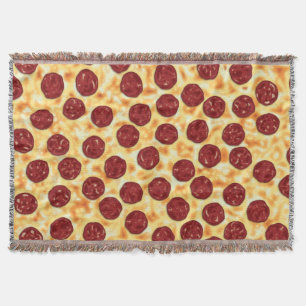 Pepperoni Pizza Pattern Decke