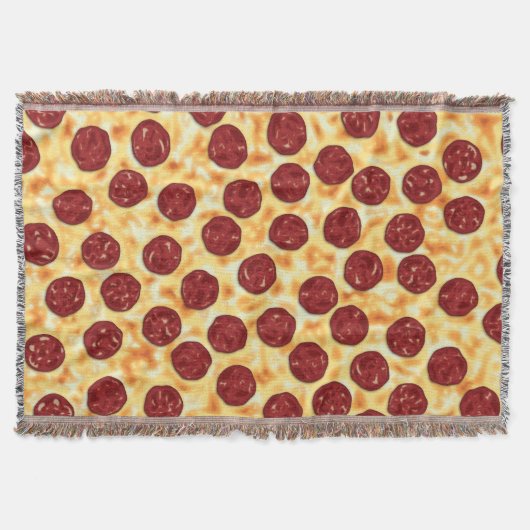 Pepperoni Pizza Pattern Decke (Vorderseite)