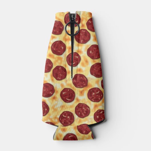 Pepperoni Pizza Pattern Flaschenkühler (Rückseite)