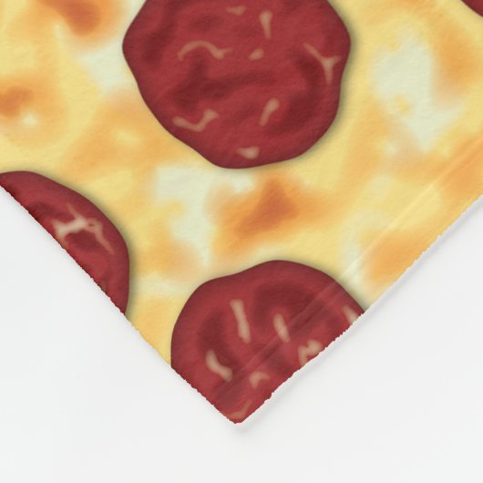 Pepperoni Pizza Pattern Fleecedecke (Ecke)