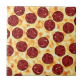 Pepperoni Pizza Pattern Fliese (Vorderseite)