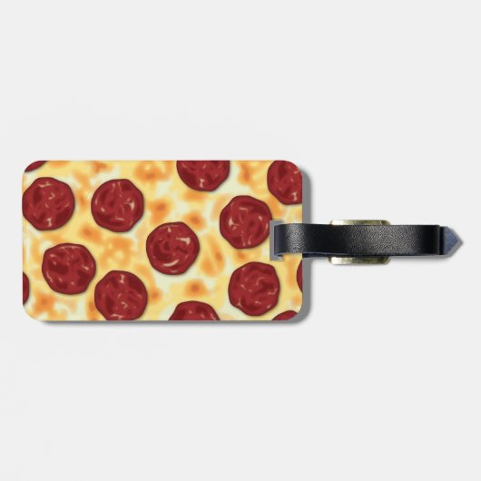 Pepperoni Pizza Pattern Gepäckanhänger (Rückseite horizontal)