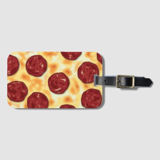 Pepperoni Pizza Pattern Gepäckanhänger (Vorderseite (Horizontal))