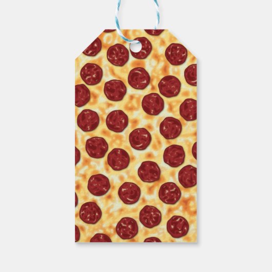 Pepperoni Pizza Pattern Geschenkanhänger (Rückseite)