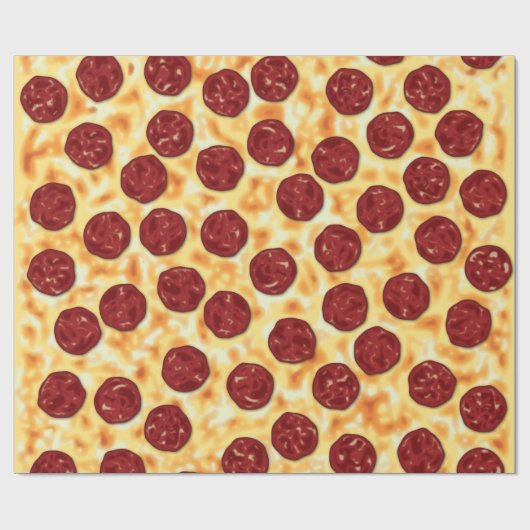 Pepperoni Pizza Pattern Geschenkpapier (Flach)
