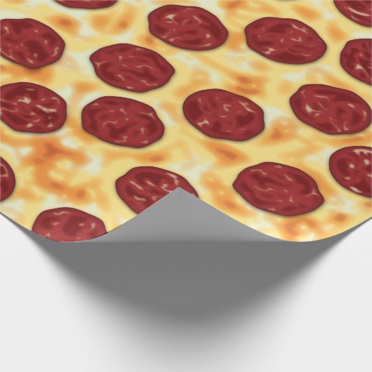 Pepperoni Pizza Pattern Geschenkpapier (Ecke)