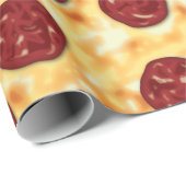 Pepperoni Pizza Pattern Geschenkpapier (Rolleneckpunkt)