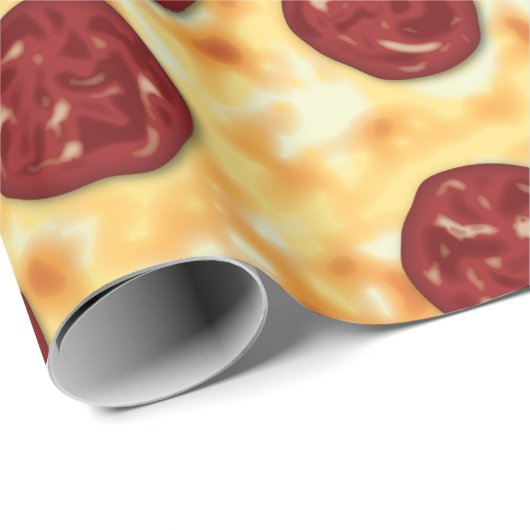Pepperoni Pizza Pattern Geschenkpapier (Rolleneckpunkt)