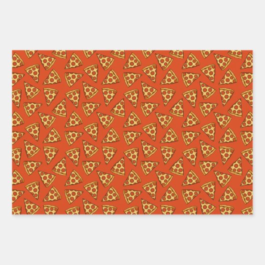 Pepperoni Pizza Pattern Geschenkpapier Set (Vorderseite 3)