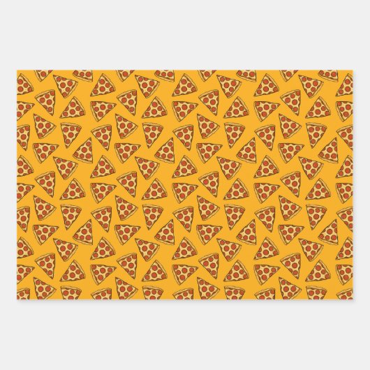 Pepperoni Pizza Pattern Geschenkpapier Set (Vorderseite)