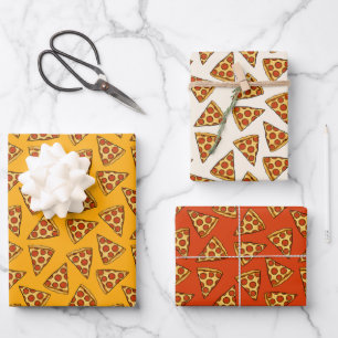 Pepperoni Pizza Pattern Geschenkpapier Set