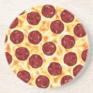 Pepperoni Pizza Pattern Getränkeuntersetzer