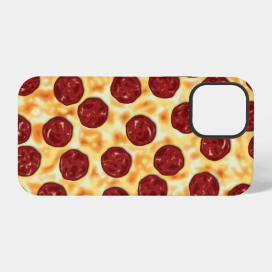 Pepperoni Pizza Pattern iPhone Hülle (Rückseite (Horizontal))