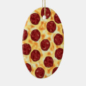 Pepperoni Pizza Pattern Keramik Ornament (Rechts)