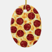 Pepperoni Pizza Pattern Keramik Ornament (Vorne)