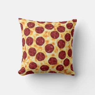 Pepperoni Pizza Pattern Kissen