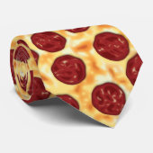 Pepperoni Pizza Pattern Krawatte (Gerollt)