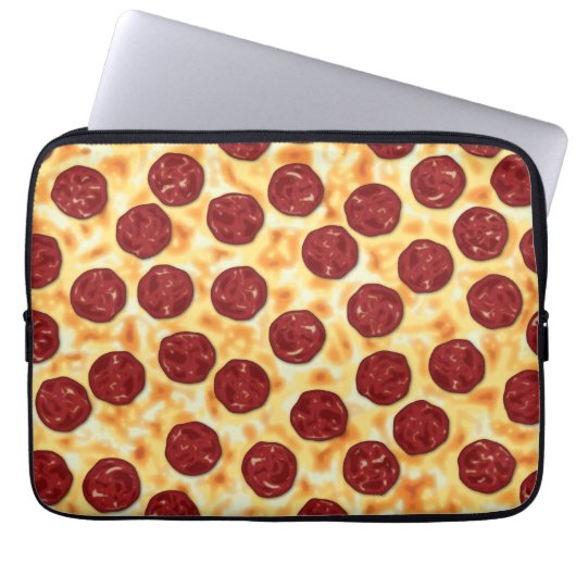 Pepperoni Pizza Pattern Laptopschutzhülle (Vorderseite)