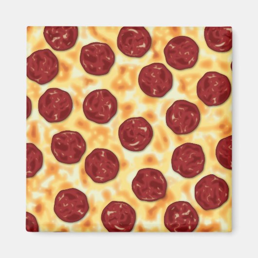 Pepperoni Pizza Pattern Magnet (Vorne)