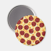 Pepperoni Pizza Pattern Magnet (Vorderseite/Rückseite)