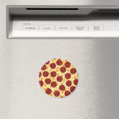 Pepperoni Pizza Pattern Magnet (In Situ (Geschirrspüler))