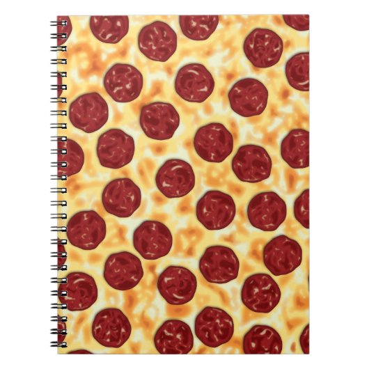 Pepperoni Pizza Pattern Notizblock (Vorderseite)