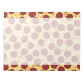 Pepperoni Pizza Pattern Notizblock (Vorderseite)