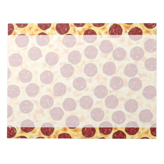 Pepperoni Pizza Pattern Notizblock (Vorderseite)