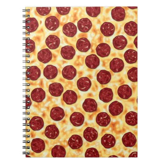 Pepperoni Pizza Pattern Notizblock (Vorderseite)