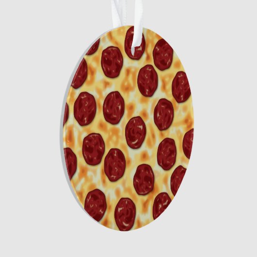 Pepperoni Pizza Pattern Ornament (Vorderseite)