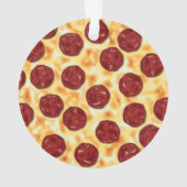 Pepperoni Pizza Pattern Ornament (Rückseite)