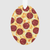 Pepperoni Pizza Pattern Ornament (Rückseite)