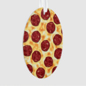 Pepperoni Pizza Pattern Ornament (Vorderseite)