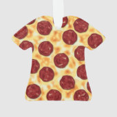 Pepperoni Pizza Pattern Ornament (Rückseite)