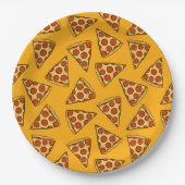 Pepperoni Pizza Pattern Pappteller (Vorderseite)
