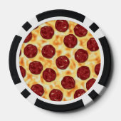 Pepperoni Pizza Pattern Pokerchips (Rückseite)