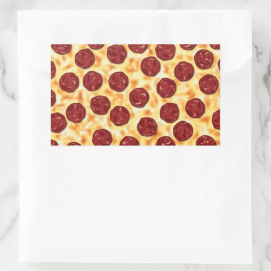 Pepperoni Pizza Pattern Rechteckiger Aufkleber (Tasche)