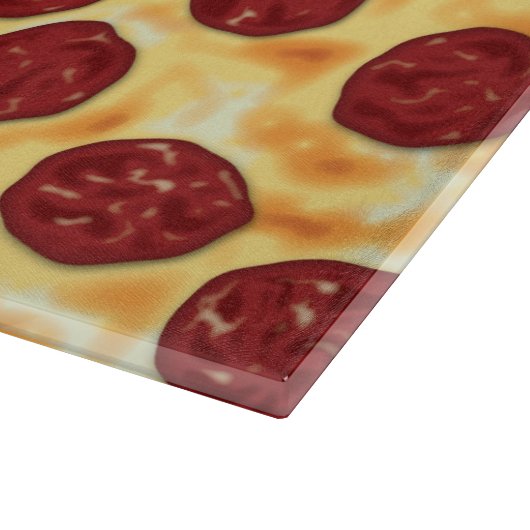 Pepperoni Pizza Pattern Schneidebrett (Ecke)