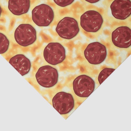 Pepperoni Pizza Pattern Seidenpapier (Ausschnitt)