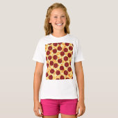 Pepperoni Pizza Pattern T-Shirt (Vorne ganz)